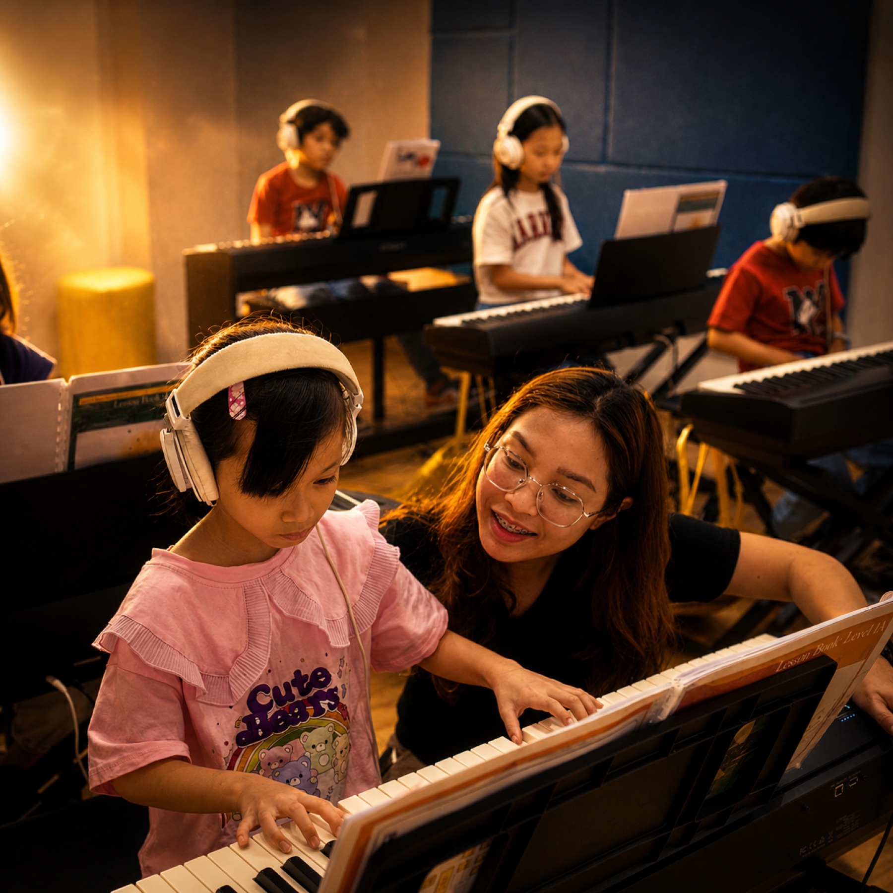 Adult piano group at Soundskool