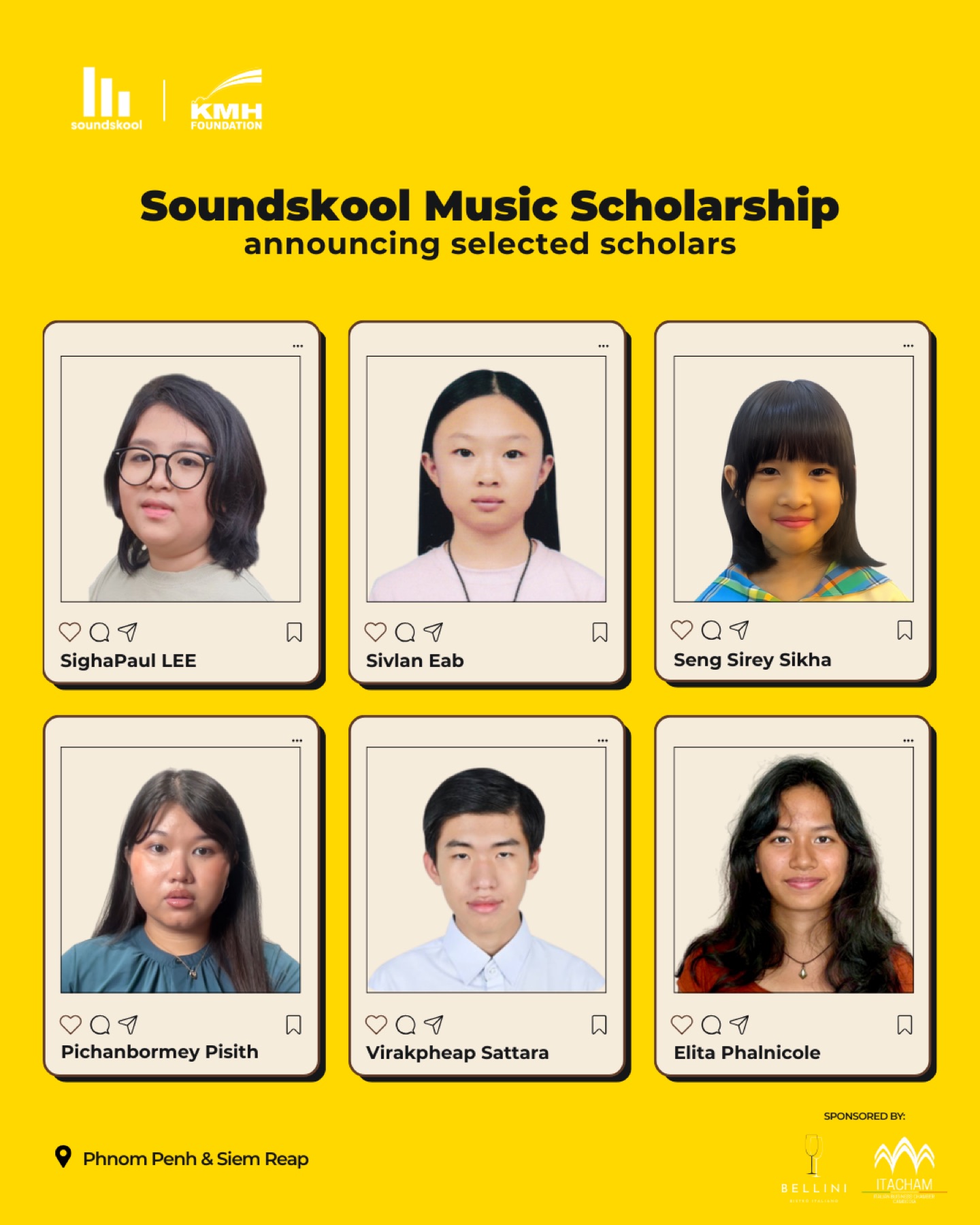 Soundskool Music Scholarship selected scholars announcement