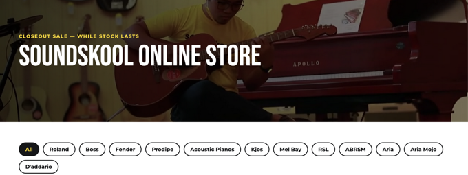 Soundskool closeout sale — while stock lasts