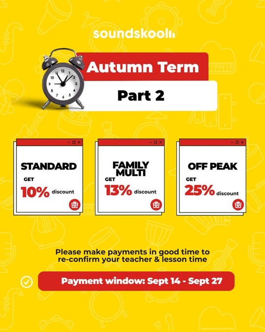 Autumn Part 2 2026 — 28 September to 20 December