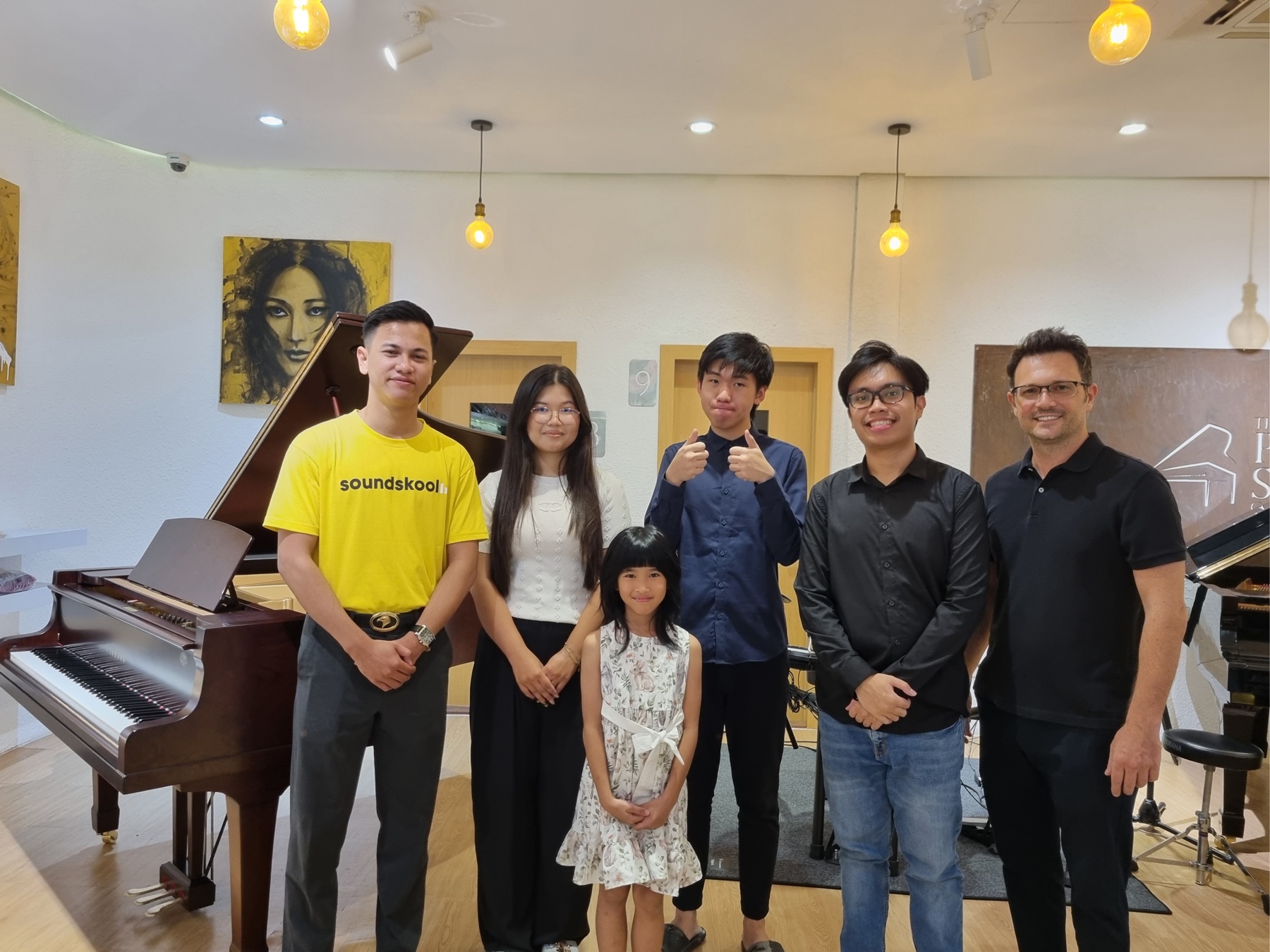 Soundskool scholarship students and teachers gathered at BKK1 campus