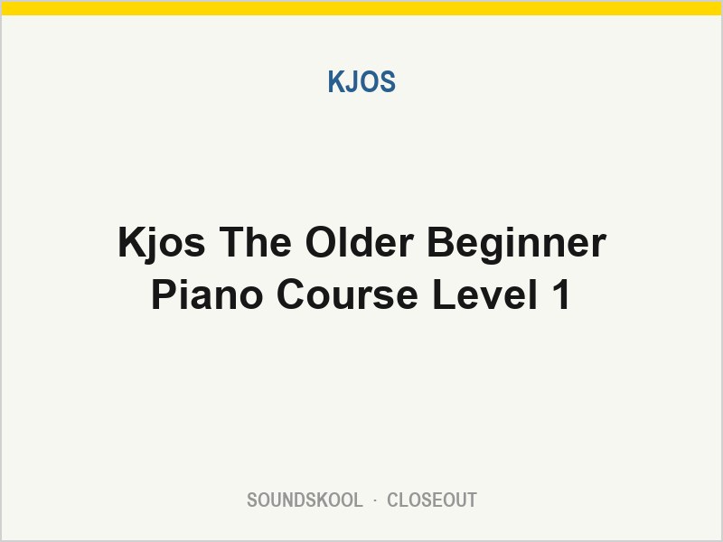 Kjos The Older Beginner Piano Course Level 1 | WP32H (French Book)