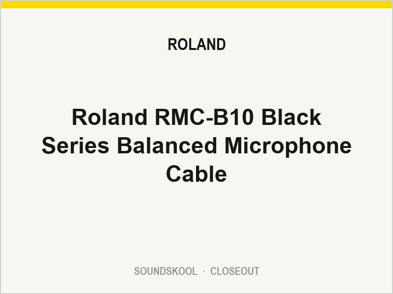 Roland RMC-B10 Black Series Balanced Microphone Cable