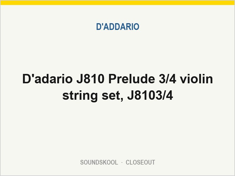 D'adario J810 Prelude 3/4 violin string set, J8103/4