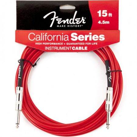 Fender Guitar Cable 15ft 4.5M Instrument Lead Candy Apple Red