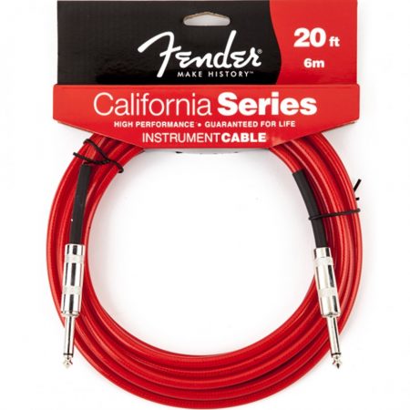 Fender Guitar Cable 20ft 6M Instrument Lead Candy Apple Red