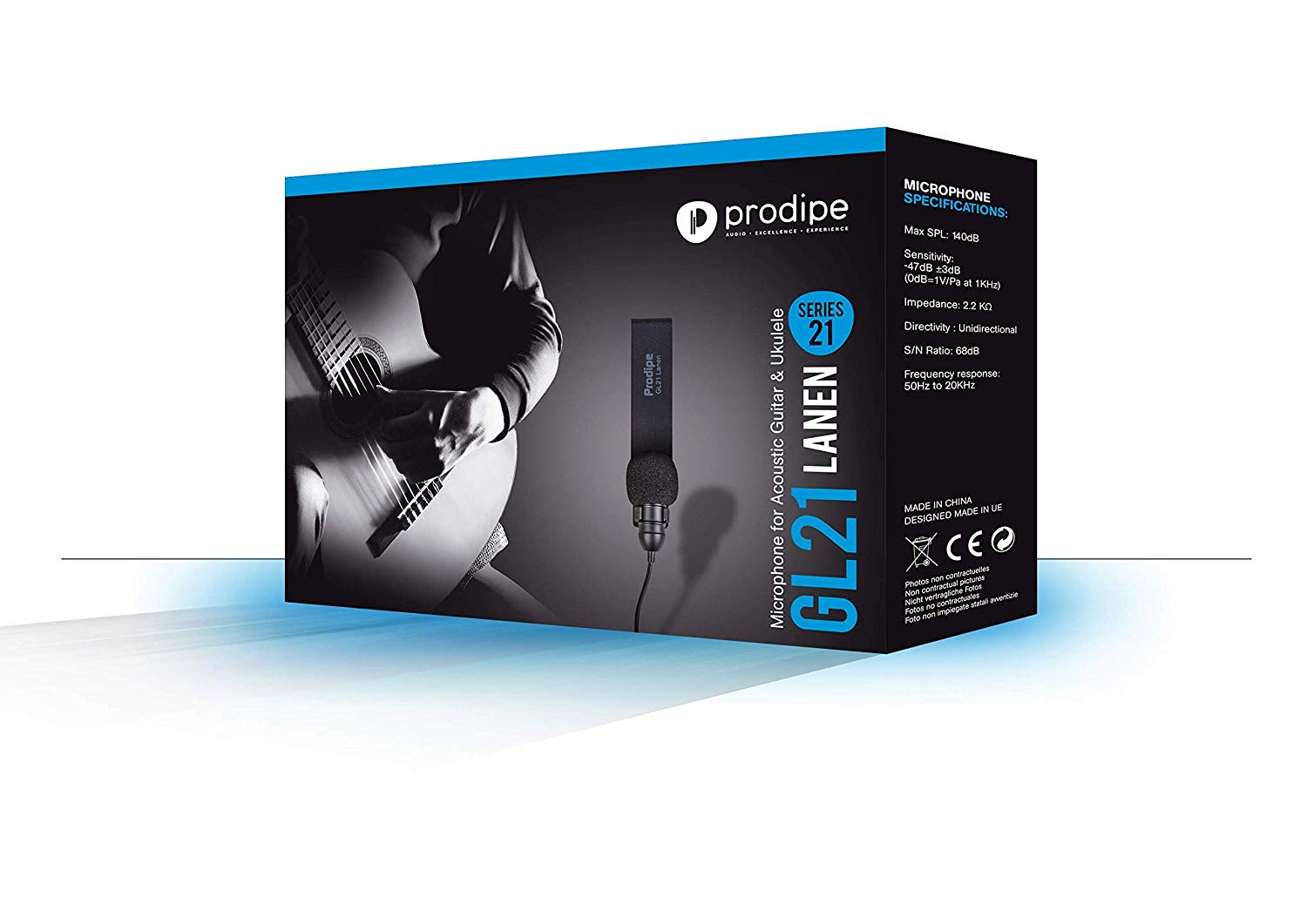 Prodipe GL21, Microphone for Guitar/ Ukulele Soundskool